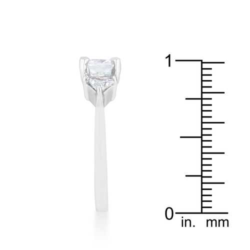 1.8ct Cushion Cut Cubic Zirconia Rhodium Plated Statement Ring for Women - Elegant Wedding, Engagement & Evening Party Jewelry
