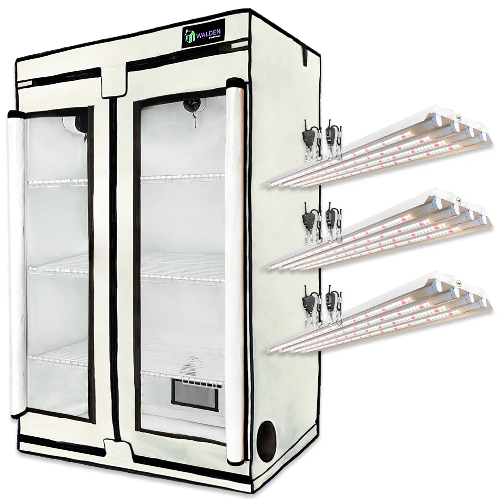 Active Grow Walden Greens & Veggies 3 Tier White LED Grow Tent Kit - Indoor Hydroponic System for Herbs, Vegetables & Plants - Perfect for Home Gardening, Urban Farming & Year-Round Cultivation