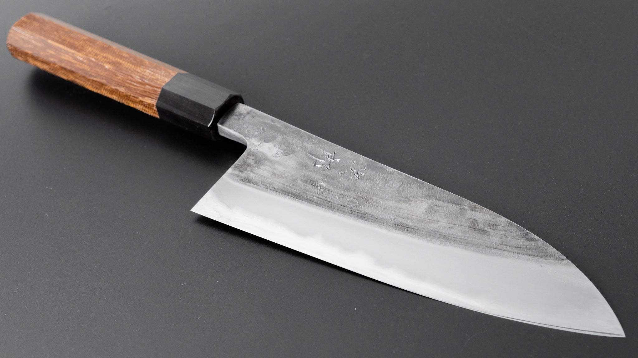 Premium Jiro Tsuchime Wa Santoku Knife 165mm - Japanese High Carbon Steel Blade with Taihei Tagayasan Handle (#367) - Perfect for Slicing, Dicing & Precision Cooking