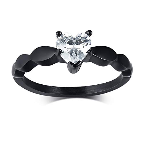 Custom His and Hers Couple Rings - Personalized Titanium Steel Promise Rings for Men & Women - Matching Black Wedding Bands Set (2 PCS) - Perfect for Anniversaries, Engagements & Romantic Gifts