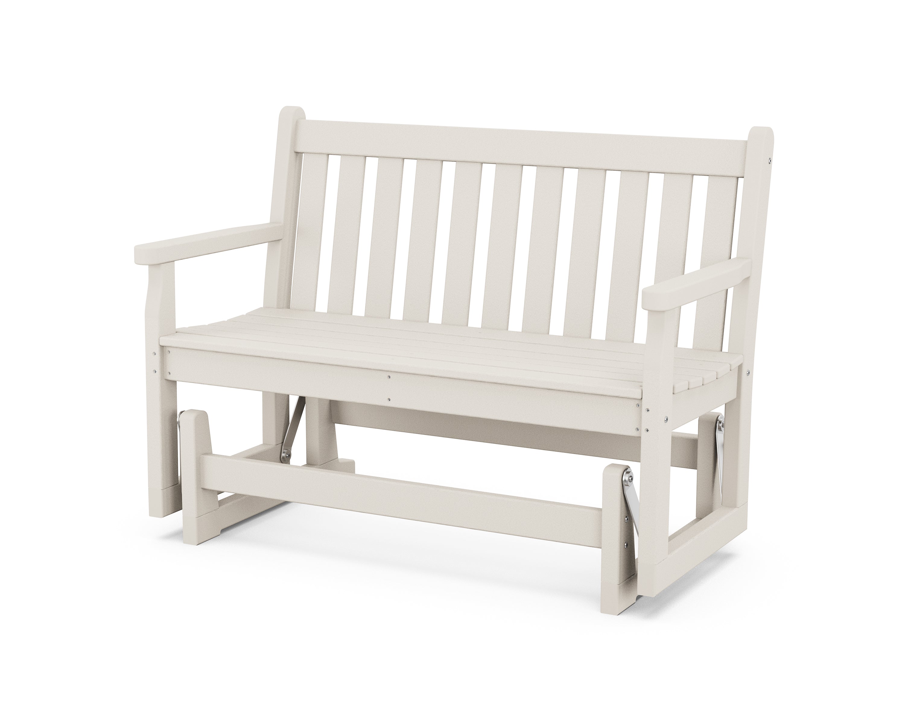 POLYWOOD Traditional 48-Inch Outdoor Garden Glider Bench - Durable All-Weather Patio Furniture for Backyard, Porch, and Poolside Relaxation