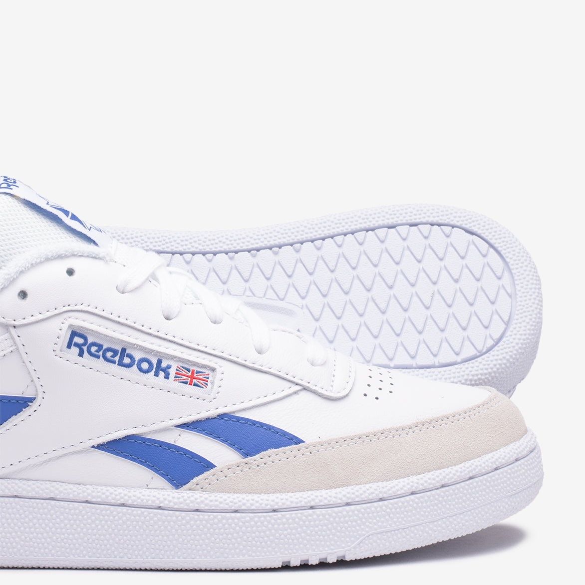 CLUB C Revenge Sneakers in White & Court Blue - Classic Retro Style for Men & Women | Perfect for Casual Wear, Gym, and Street Fashion