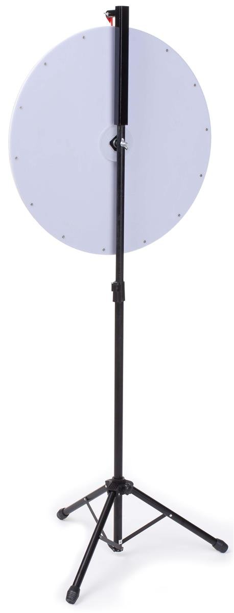 Displays2go 24-Inch Prize Wheel with Height Adjustable Floor Stand - 14 Prize Slots & Carrying Bag (PWFS24MC) - Perfect for Trade Shows, Carnival Games, and Corporate Events