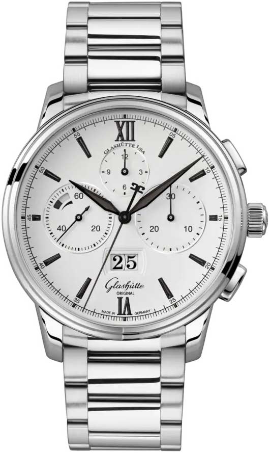 Glashutte Original Senator Chronograph Panorama Date Men's Luxury Watch - Stainless Steel Case - Perfect for Business, Formal Events & Watch Collectors