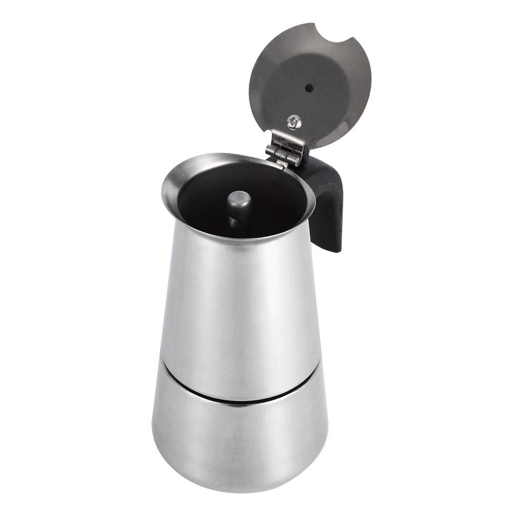 Premium Moka Pot Stovetop Espresso Maker - 3.38oz (100ml) Italian Coffee Brewer for Home, Office & Travel - Perfect for Camping, Gifts & Small Spaces
