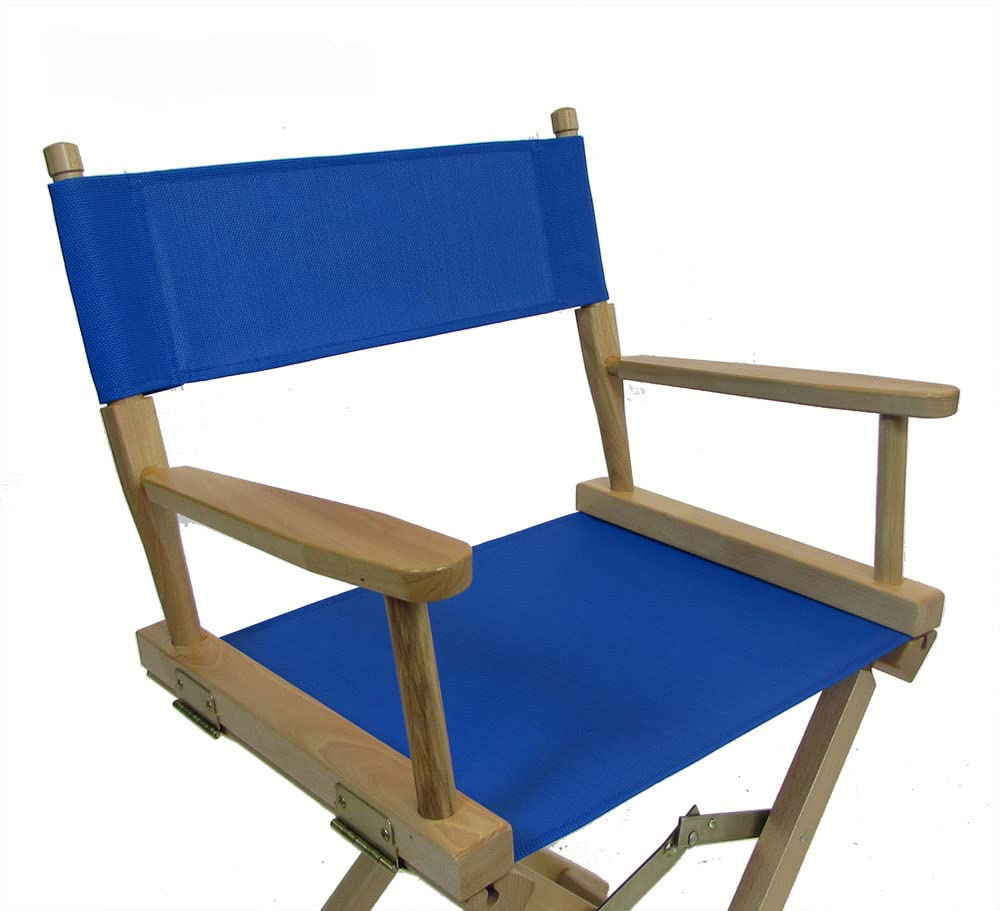 Royal Blue Mesh Replacement Cover for Directors Chair (Round Stick) - Durable & Breathable for Outdoor Events, Beach, Camping, and Patio Use