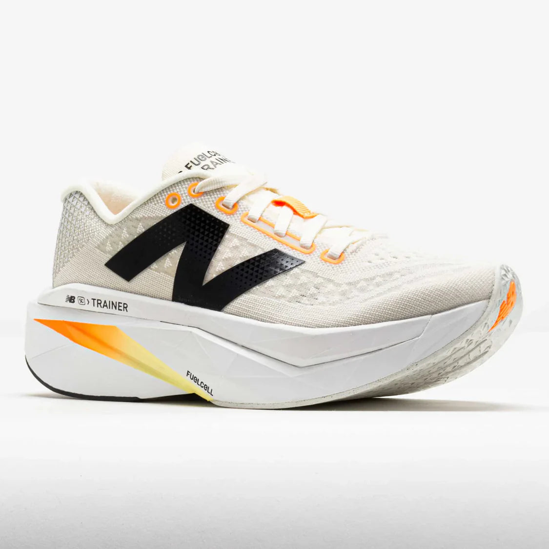New Balance Men's FuelCell SuperComp Trainer v3 Running Shoes - Angora/Hot Mango/Black | Lightweight Cushioned Sneakers for Marathon Training & Road Running