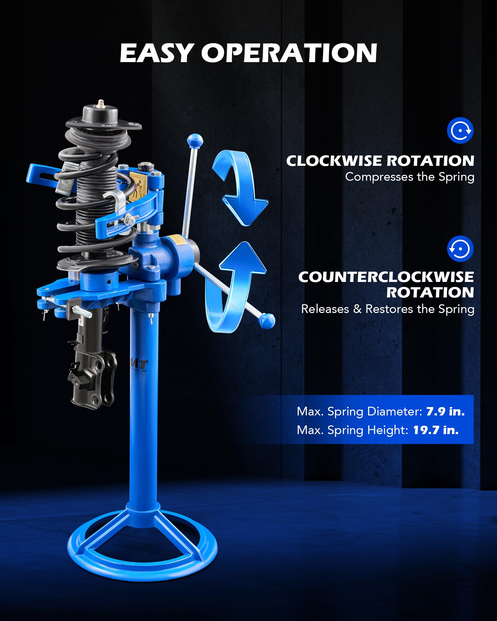 Orion Motor Tech Heavy Duty Strut Spring Compressor Tool - 2200 lb Capacity for 7.9