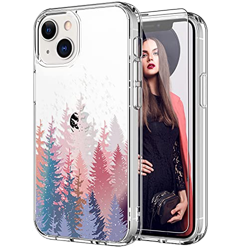 iPhone 13 Mini Case with Screen Protector - Clear Shockproof Cover with Cute Colorful Floral Design | Perfect for Everyday Protection & Style Enhancement