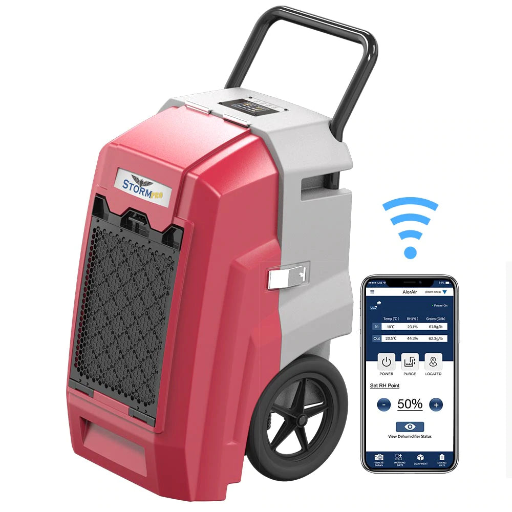 AlorAir Storm Pro 85 Smart Wi-Fi Dehumidifier - 70 Pint Capacity for Large Rooms, Basements & Homes - Energy Efficient with App Control - Perfect for Mold Prevention & Humidity Control in Damp Areas
