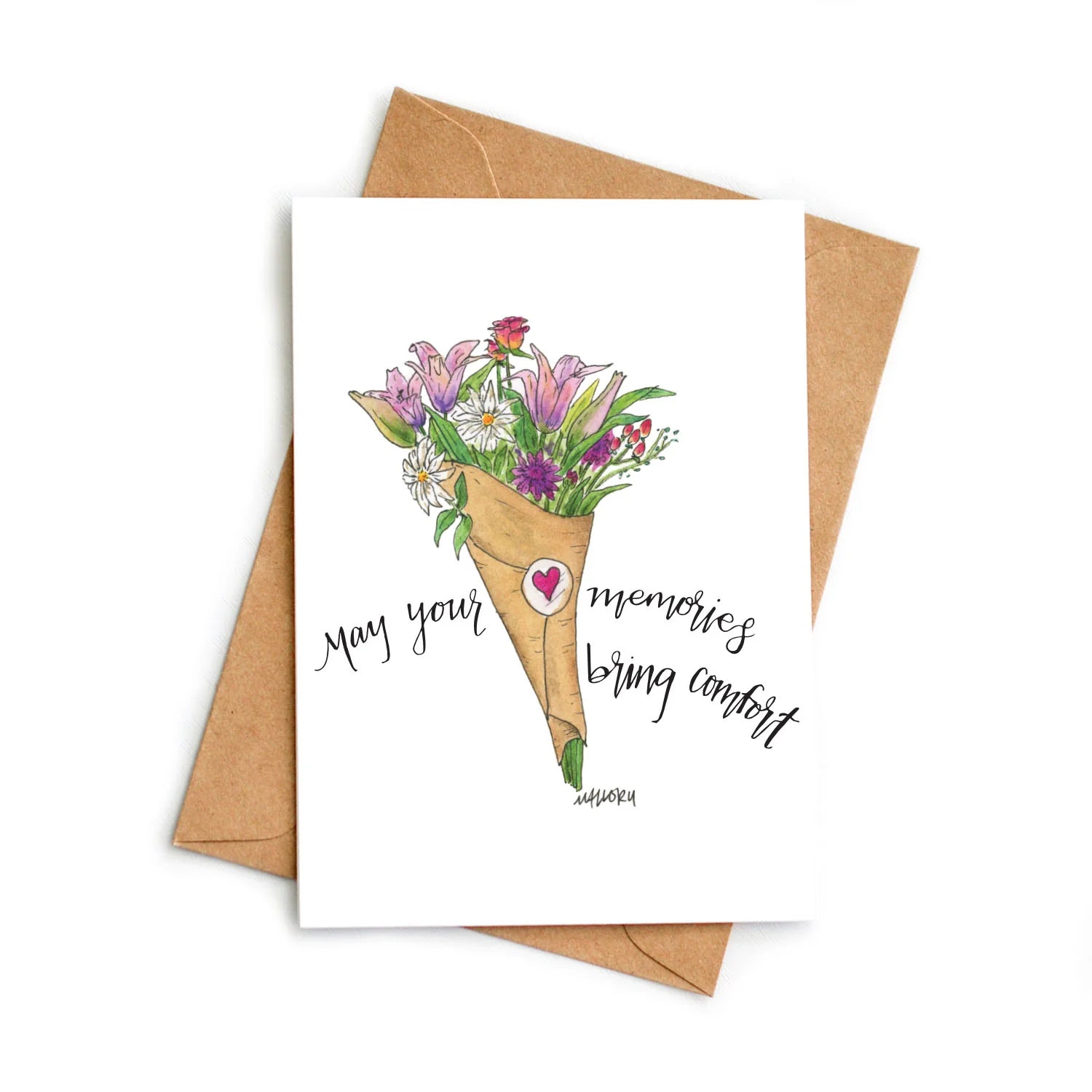 Sympathy Card for Loss of Loved One - Heartfelt Condolence Greeting Card for Funerals & Memorials - Comforting Words for Grieving Friends & Family