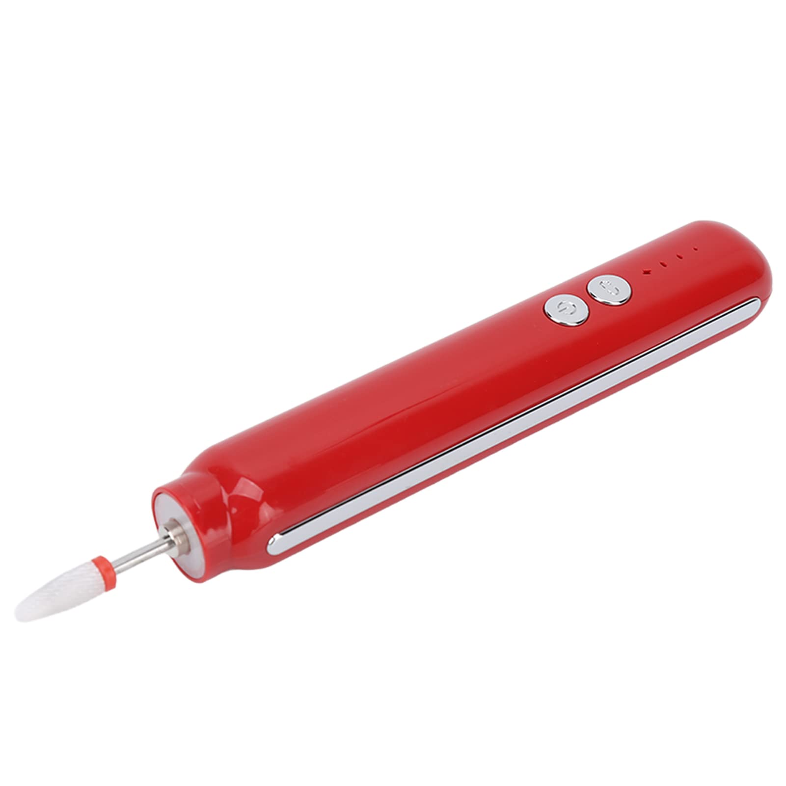 Uxsiya Cordless Nail Drill Machine - Professional Electric Nail File for Manicure & Pedicure, Portable Nail Art Tool with 6 Bits (Red) | Perfect for Home Nail Care & Salon Professionals