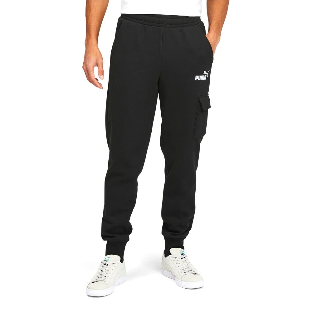 PUMA Men's Essentials Cargo Pants - Comfortable Casual Workout Pants with Multiple Pockets for Outdoor, Hiking, and Everyday Wear