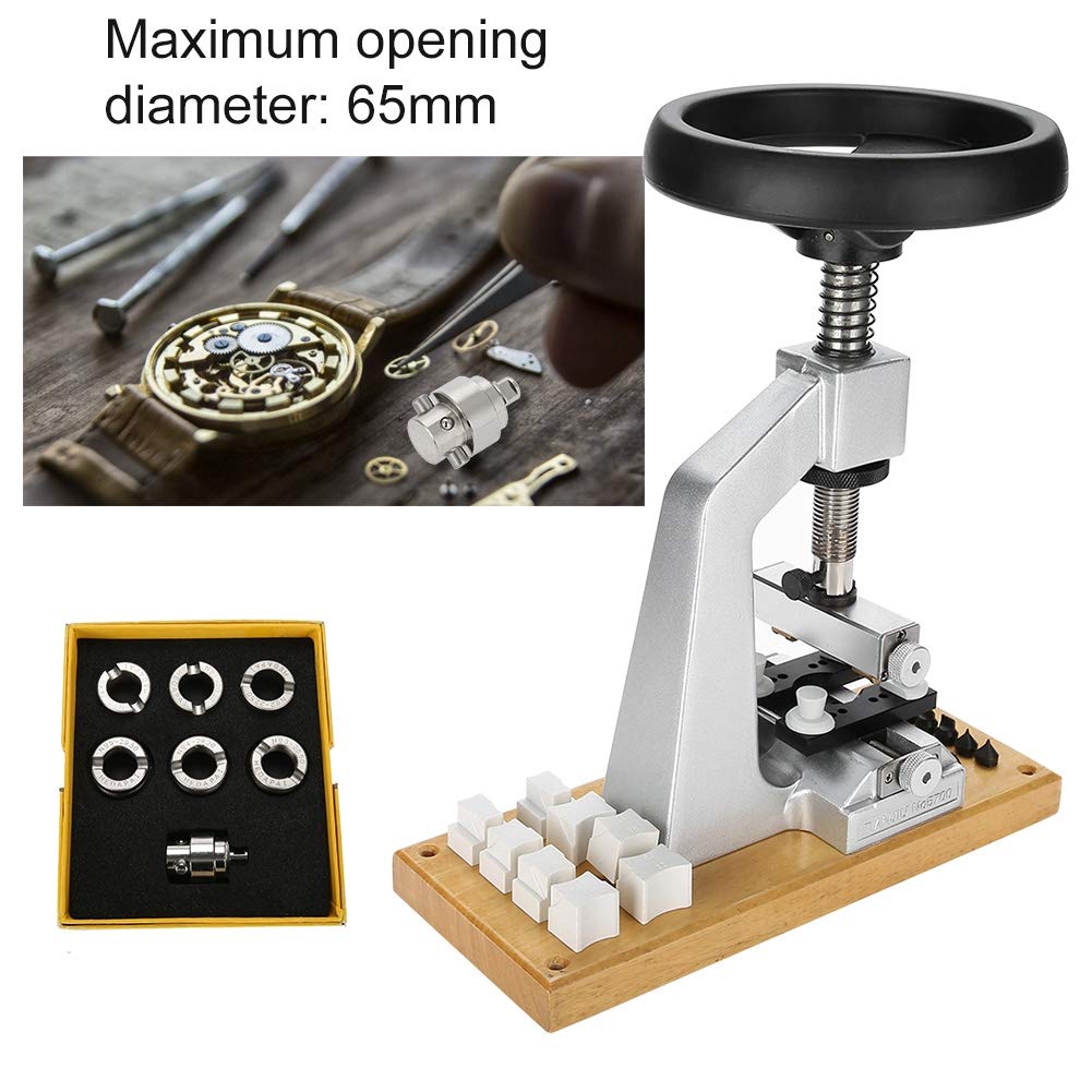 Professional 5700 Bench Screw-in Watch Case Opener Tool Kit with 6 Dies - Perfect for Oyster & Waterproof Watches Repair | Watch Back Removal & Closing Tool for Watchmakers & DIY Enthusiasts | Ideal for Rolex, Omega & Luxury Watch Maintenance
