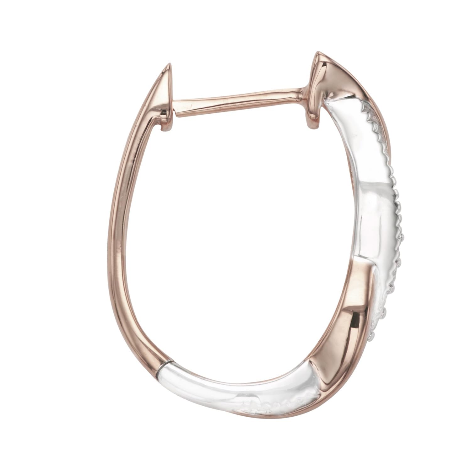 1/4 Carat (cttw) Two-Tone Diamond Hoop Earrings for Women - 925 Sterling Silver Intertwined Design Stud Earrings | Perfect for Weddings, Parties & Everyday Elegance