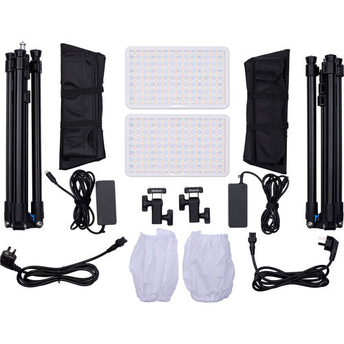 Amaran Pano 60C RGB COB LED Light Panel - 2 Light Kit with White Light for Photography, Videography & YouTube Studio Lighting