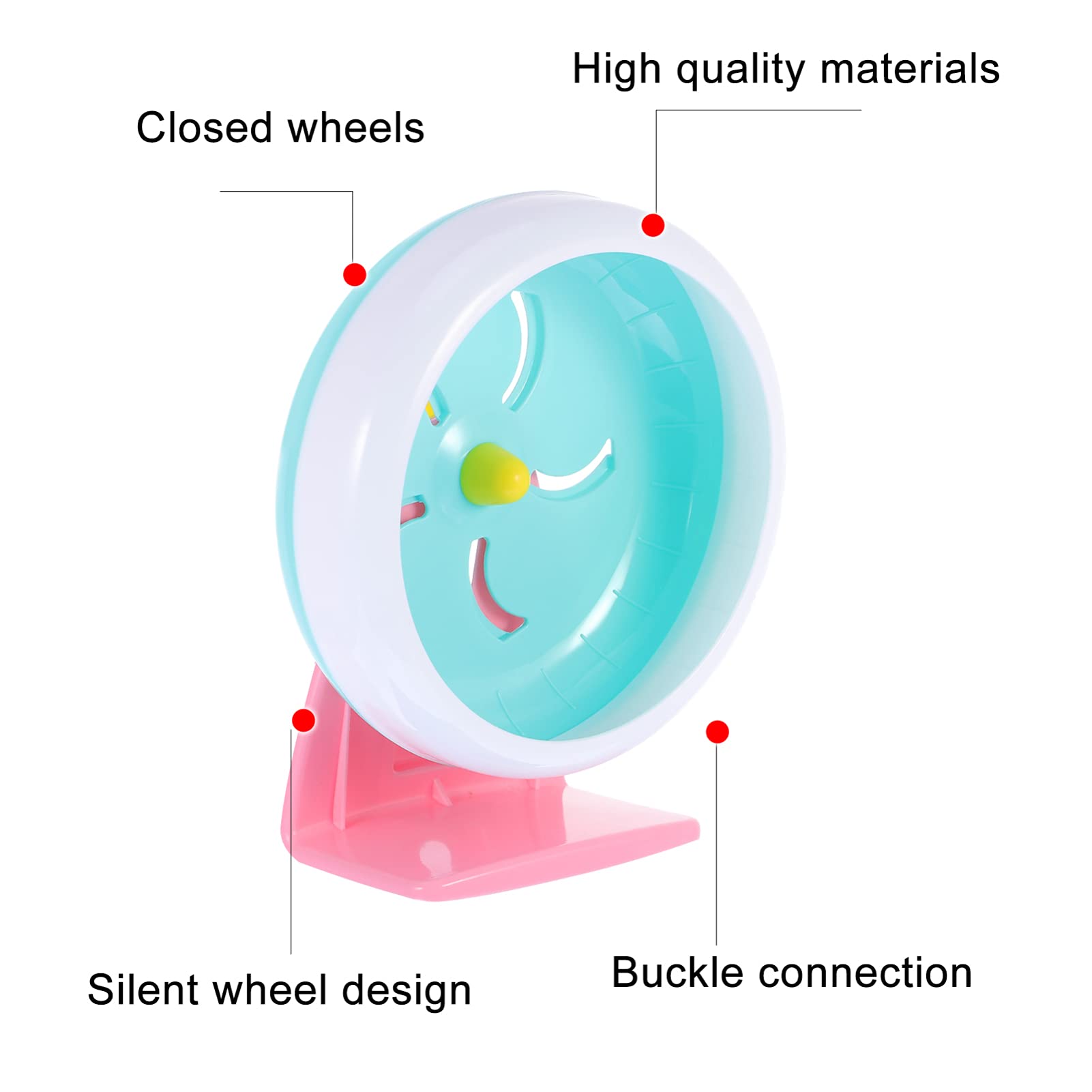 Balacoo Hamster Exercise Wheel - Small Animal Running Wheel Treadmill for Hamsters, Mice, Rats - Durable PP Plastic Pet Toy for Cage Fitness & Playtime - Perfect for Small Pet Exercise and Entertainment