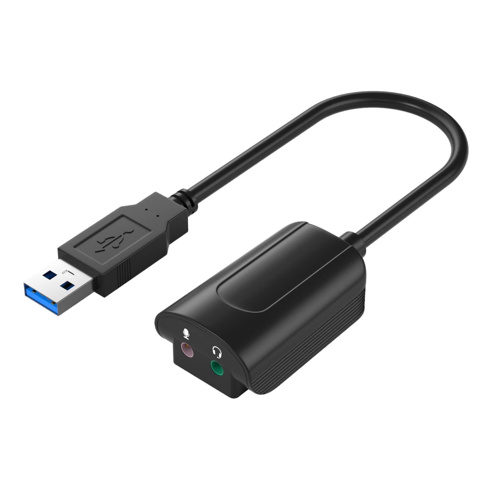 Kcvzitrds 7.1 Channel USB 2.0 External Sound Card for PC & Laptop - Enhance Gaming, Music, and Conference Calls with High-Quality Audio