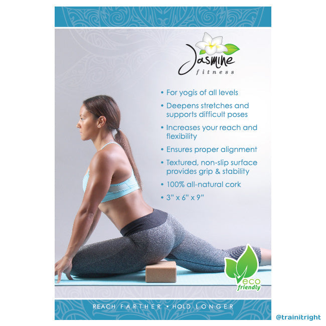 Eco-Friendly Cork Yoga Block for Stability & Support - Non-Slip, Sustainable, Ideal for Yoga, Pilates & Meditation - Perfect for Home, Studio & Travel Use