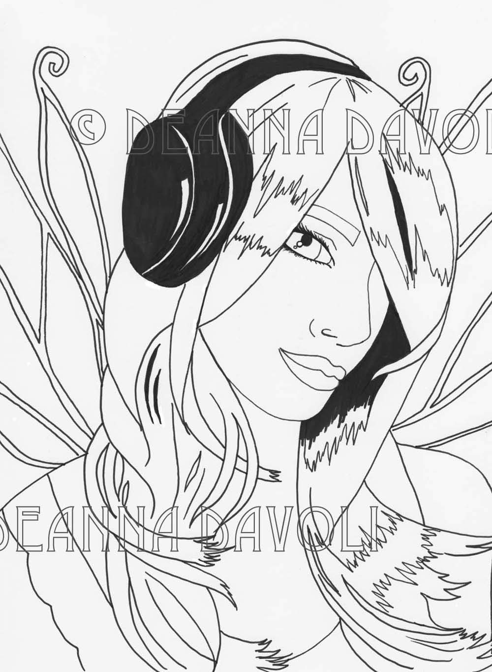 Fantasy Art Coloring Book for Adults - Mermaid, Animal & Alice in Wonderland Designs - 11 Printable Pages - Stress Relief & Relaxation Activity for Home, Office & Travel