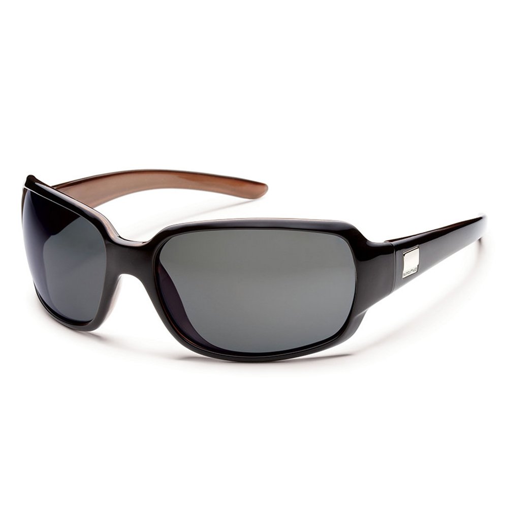 Suncloud Cookie Injection Molded Black Sunglasses - Polarized Gray Lenses with Black Backprint for Outdoor Sports & Driving