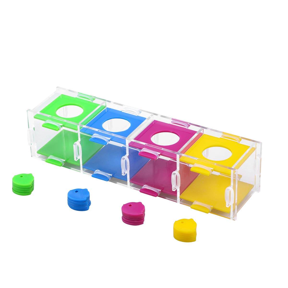Baluue Bird Playground & Chew Toys for Cockatiels, Parakeets & Parrots - Interactive Educational & Training Toys for Foraging, Intelligence & Foot Play - Perfect for Bird Cages, Aviaries & Play Gyms
