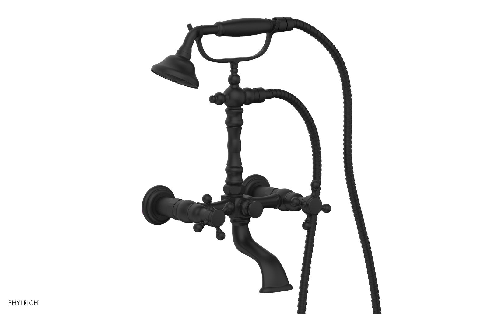 HEX TRADITIONAL Exposed Tub & Hand Shower Faucet with Cross Handle - K2393 24