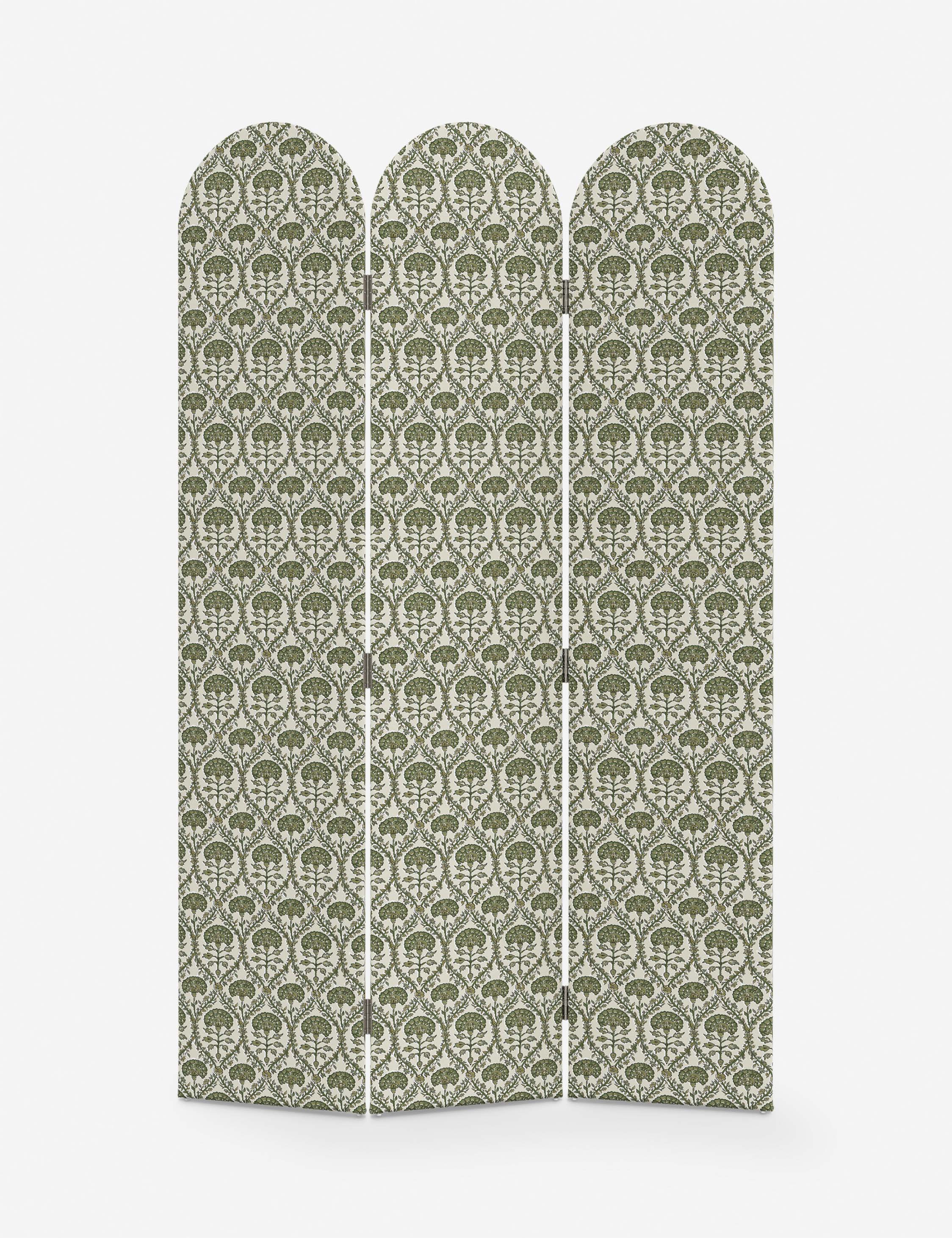 Olive Blockprint Floral