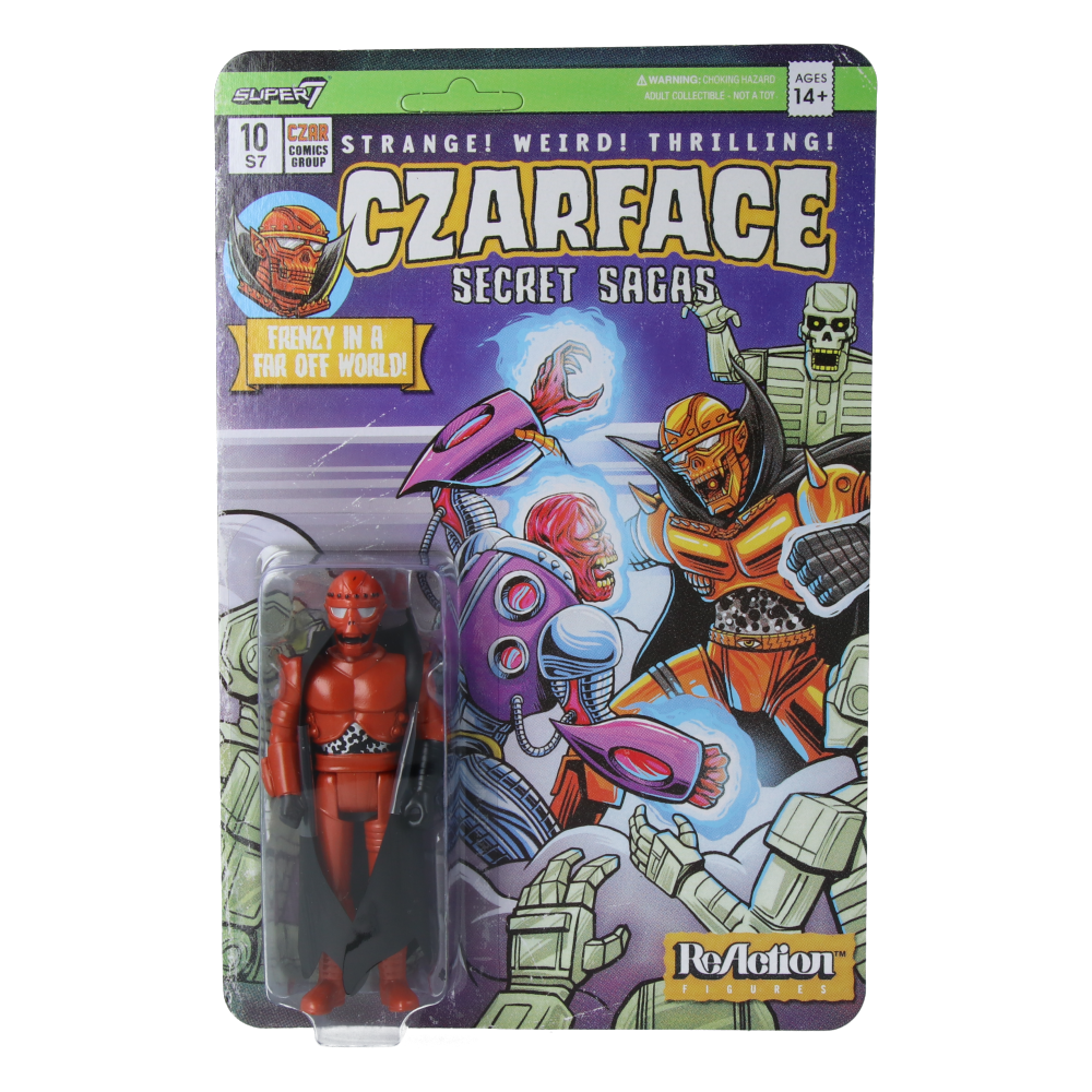 Czarface Orange and Black ReAction Figure - Wave 11 Collectible Toy for Superhero Fans | Perfect for Display, Gifts, and Action Figure Collections