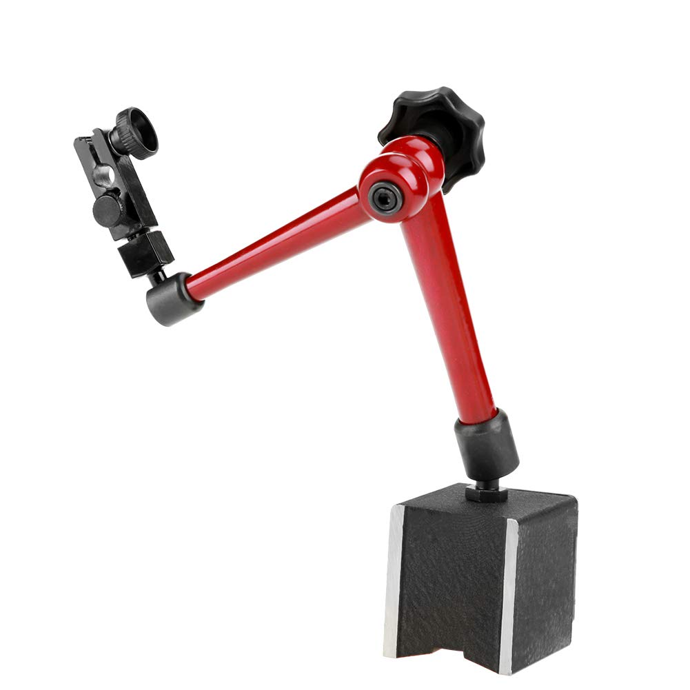 Adjustable Magnetic Dial Indicator Base Stand Holder - 350mm Universal Measuring Stand with Strong Magnet for Test Gauges - Perfect for Precision Machining, Metalworking, and Engineering Measurements