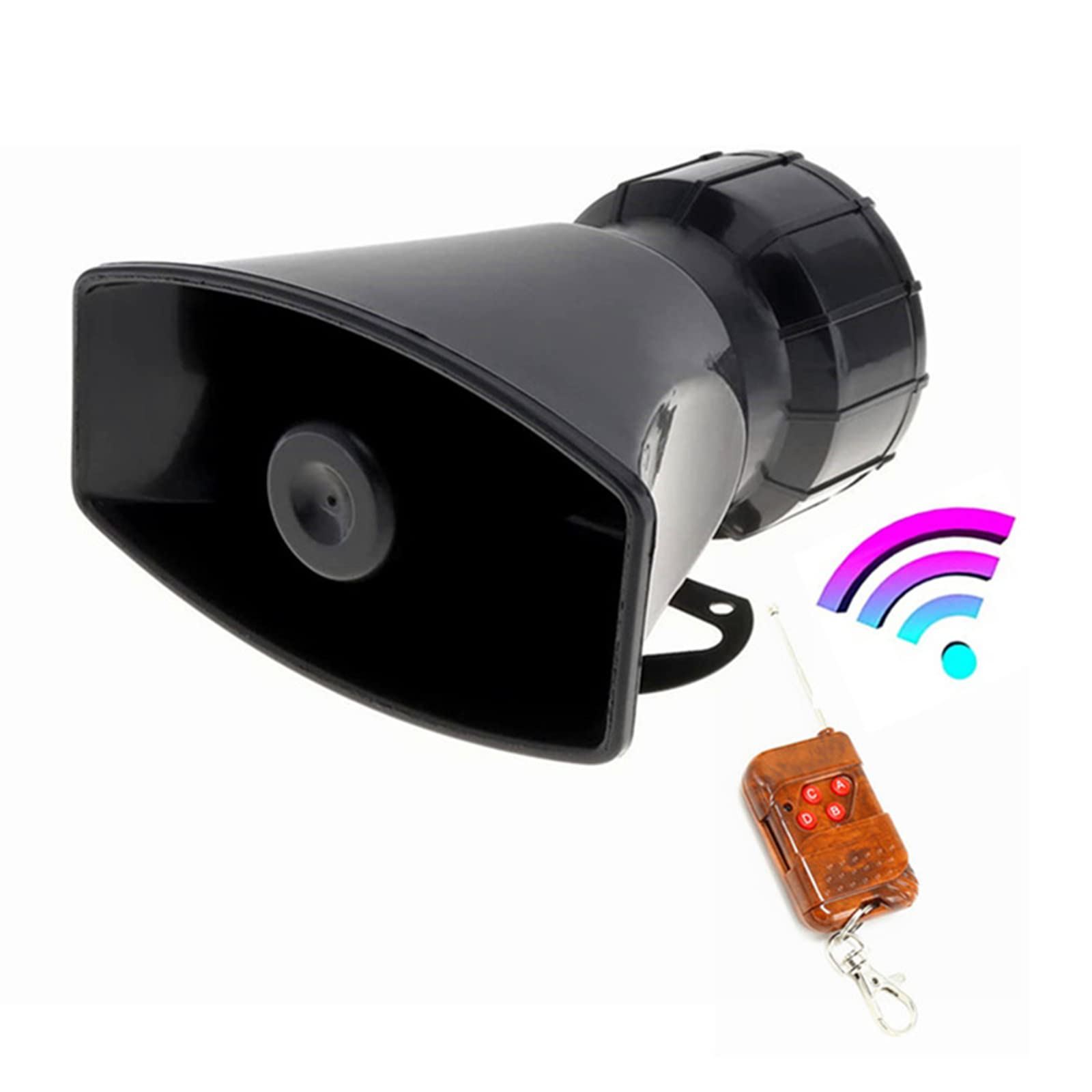 100W 12V Air Horn Kit - Loud Car Horn Siren with Speaker System for Trucks, Boats, Police Vehicles & Emergency Alarms | Perfect for Off-Roading, Security & Vehicle Customization