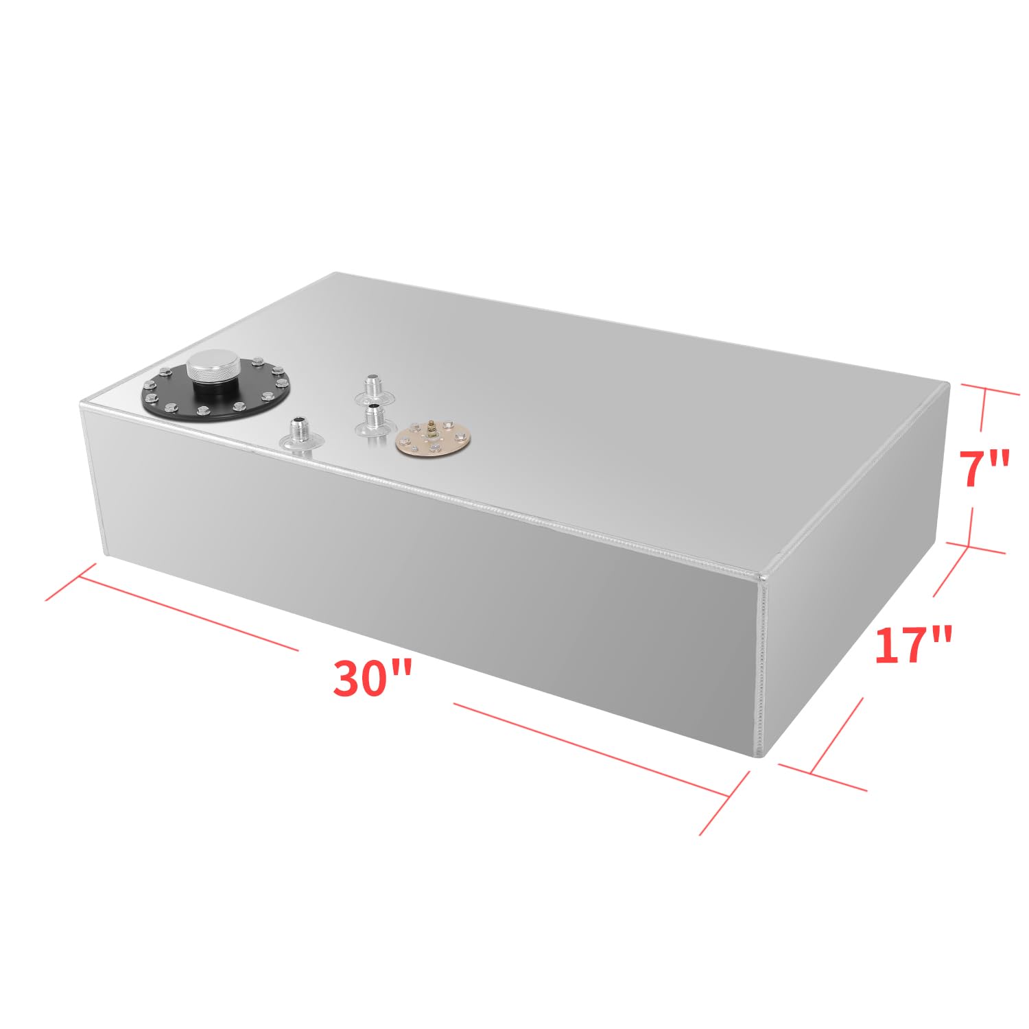 DNA MOTORING 19 Gallon Aluminum Top-Feed Fuel Cell Gas Tank - 30