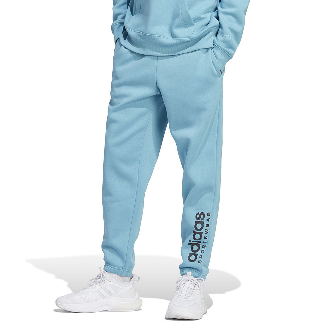 Adidas Men's All SZN Fleece Graphic Pants (IC9785) - Comfortable Winter Joggers for Running, Gym & Lounge Wear