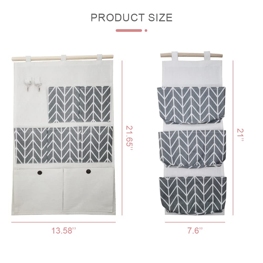 2 Packs Over The Door Hanging Storage Bags - Space Saving Closet Organizer for Clothes, Shoes & Accessories - Perfect for Bedroom, Living Room & Dorm Organization