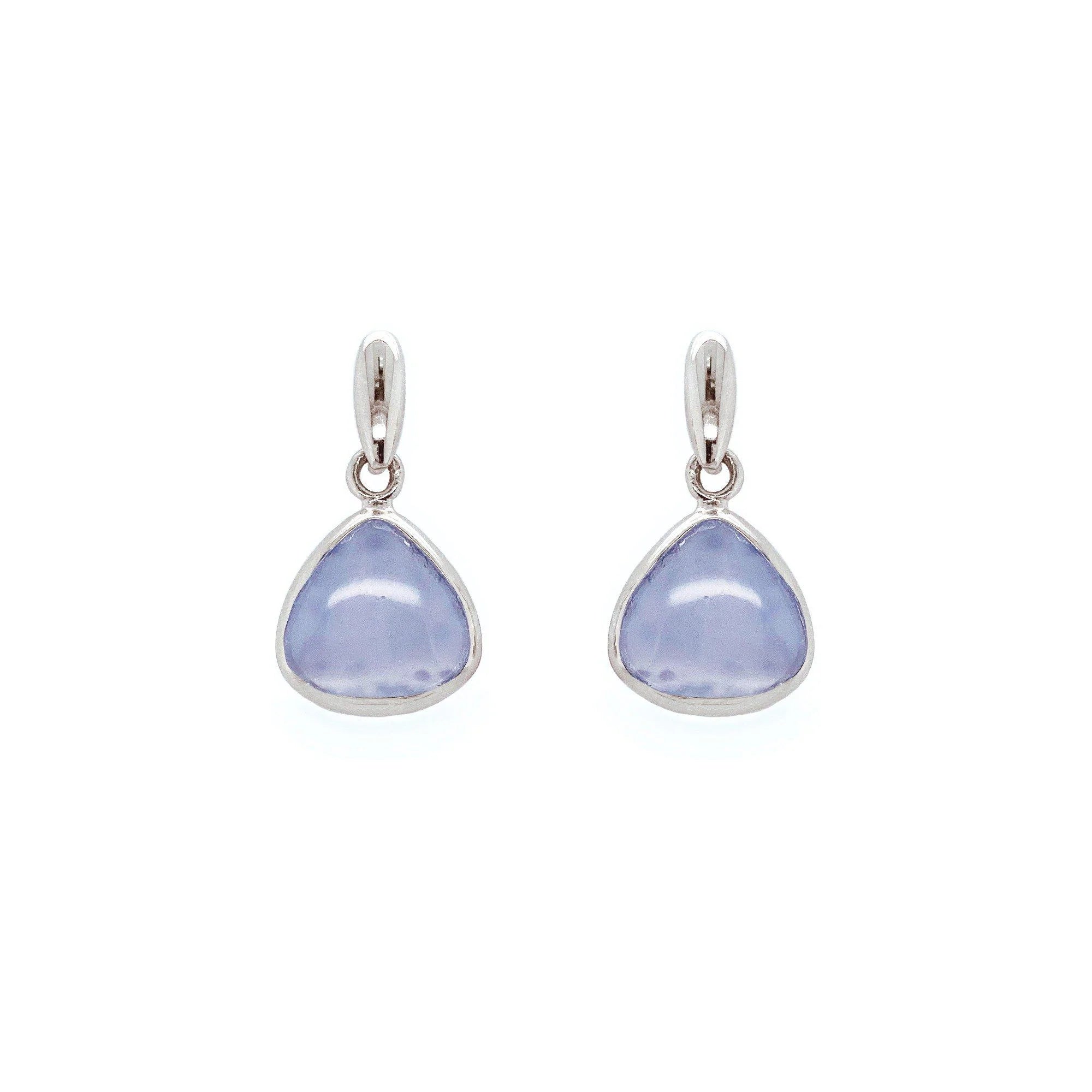 Blue Lace Agate Nugget Earrings - Handmade Boho Dangle Earrings for Women, Sterling Silver Hook, Natural Stone Jewelry Gift for Her | Perfect for Wedding, Party & Everyday Wear