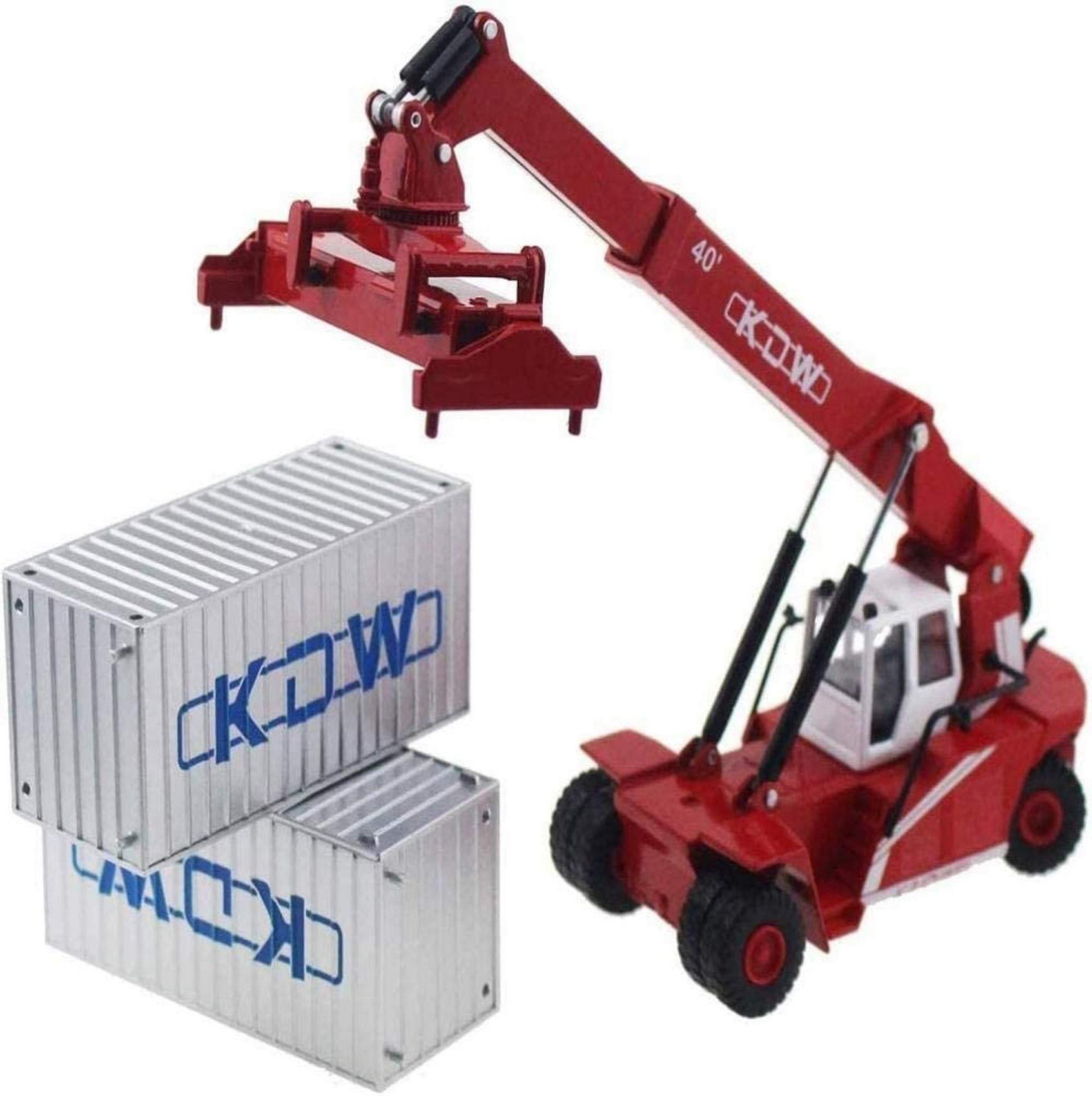 Mini Die-Cast Metal Toy Cars - Alloy Inertial Anti-Fall Model Stacker Trucks & Flatbed Trailers - Engineering Vehicle Set for Boys & Girls - Durable Decor & Gift Idea - Perfect for Playtime, Collecting & Room Decoration