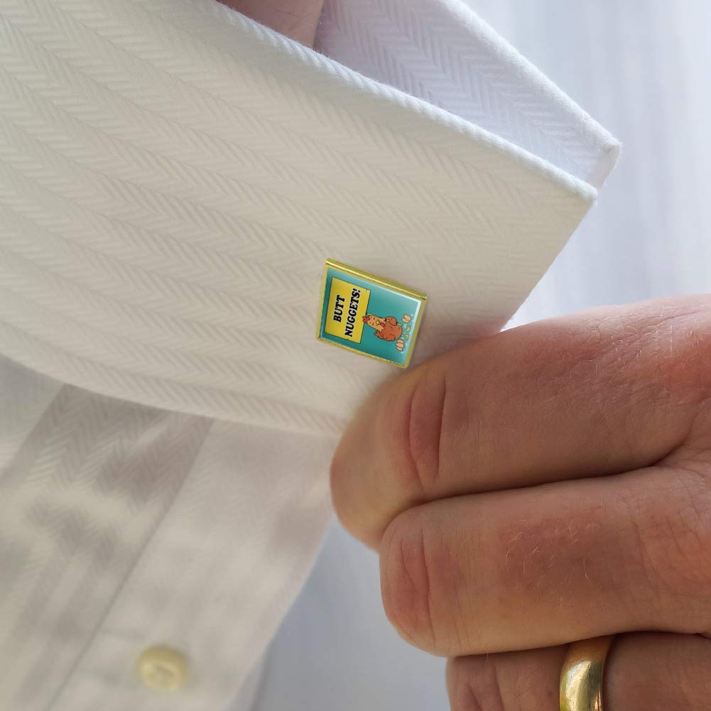 Funny Chicken Egg Cufflinks Set - Silver or Gold - Perfect for Gag Gifts, Costume Parties & Humorous Office Attire