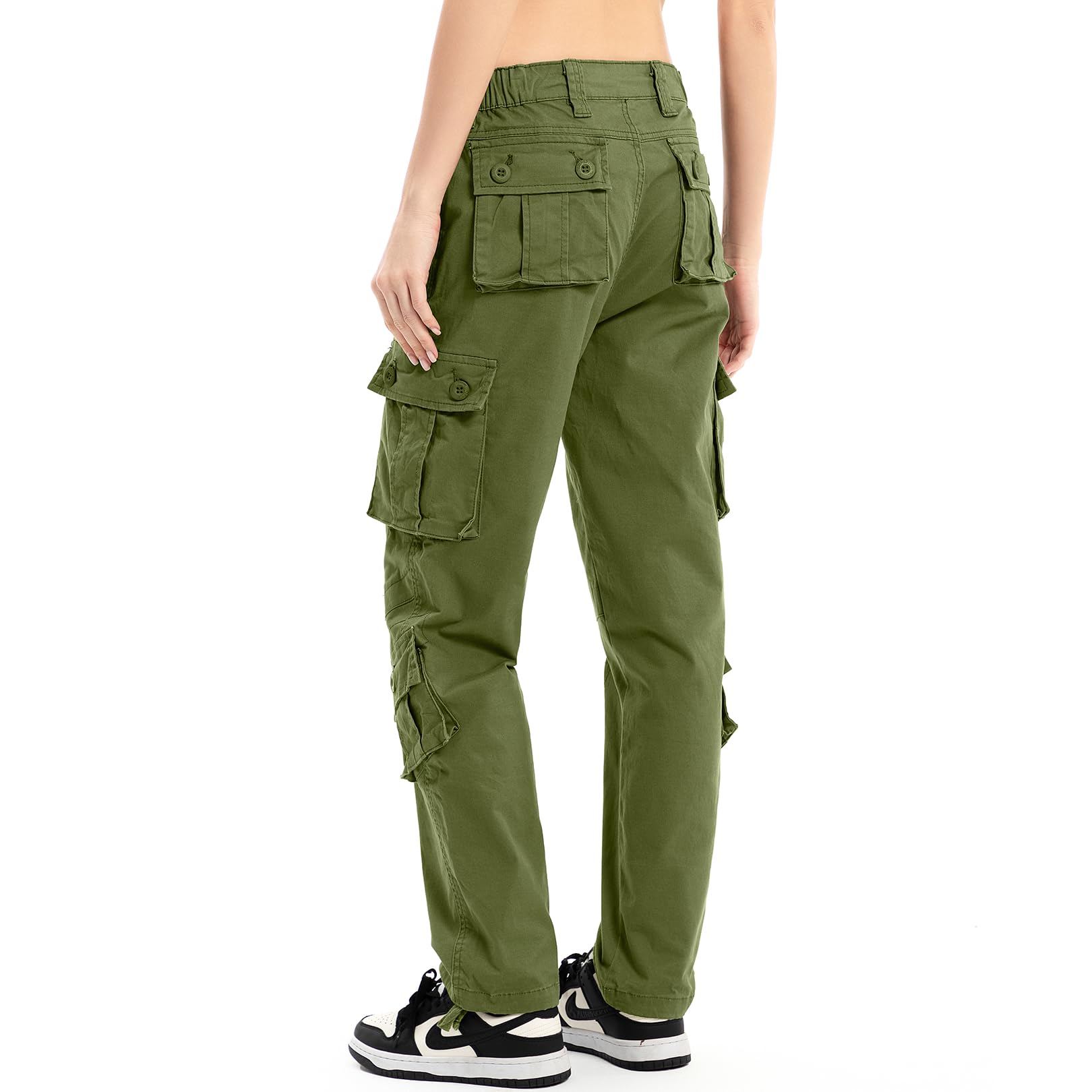 Alfiudad Women's Cargo Pants with Multiple Pockets - Casual Military Tactical Work Pants for Hiking, Outdoor Adventures & Everyday Wear