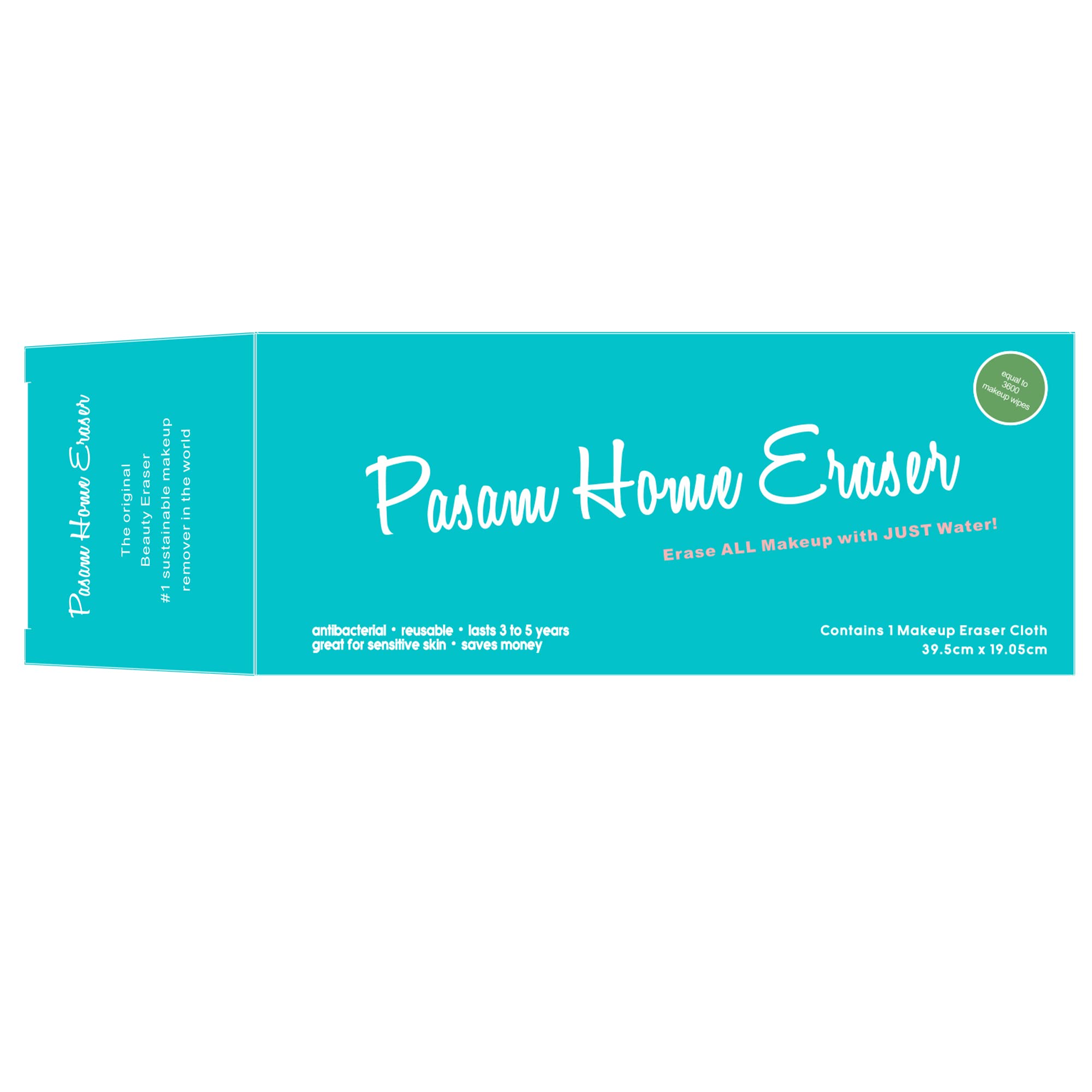Makeup Eraser - Reusable Makeup Remover Cloth for Waterproof Eyeliner, Lipstick & Foundation | Chemical-Free, Works with Just Water | Perfect for Travel, Gym & Daily Makeup Removal (Turquoise)