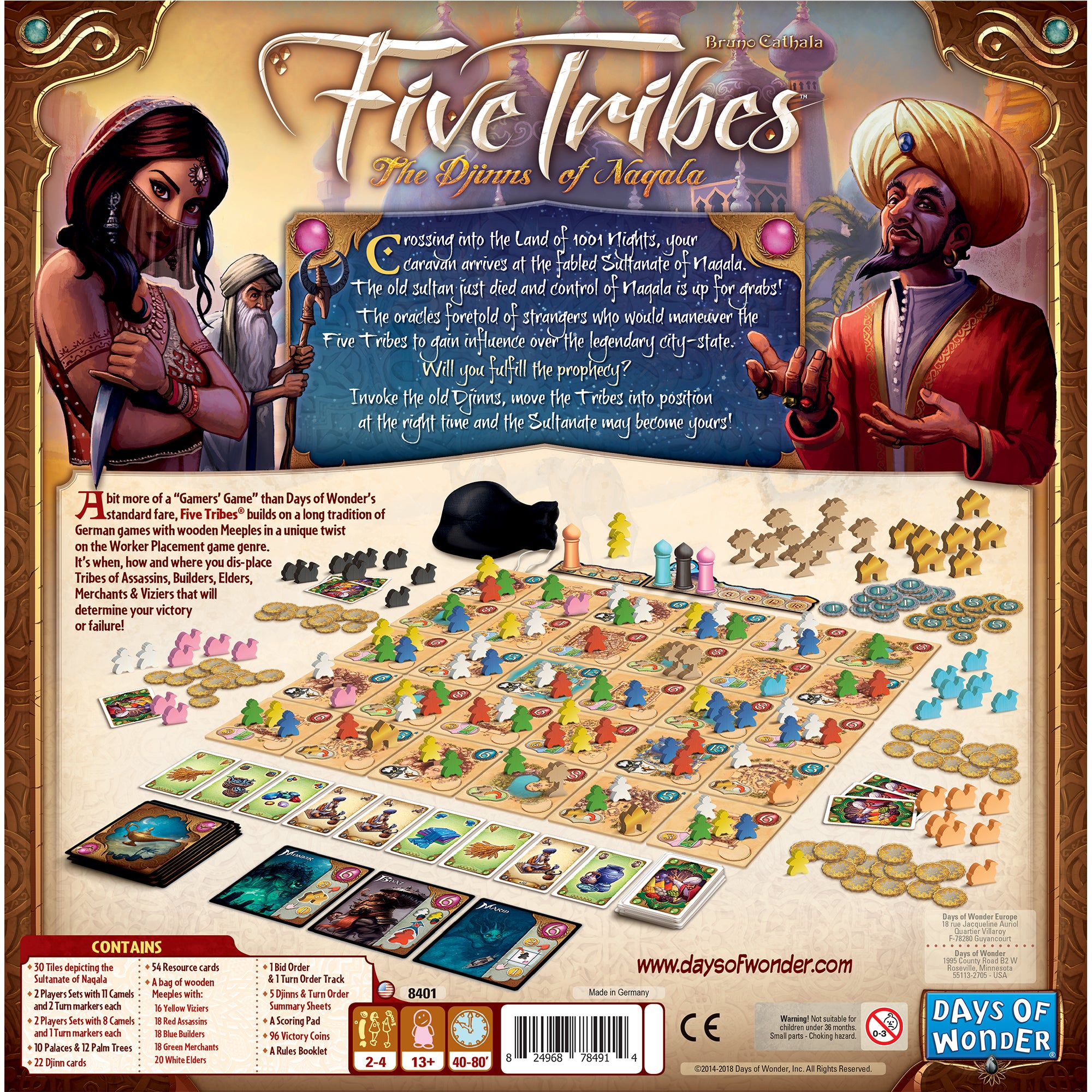 Five Tribes Board Game - Award-Winning Strategy Game for Adults & Families | Perfect for Game Nights, Parties & Family Gatherings