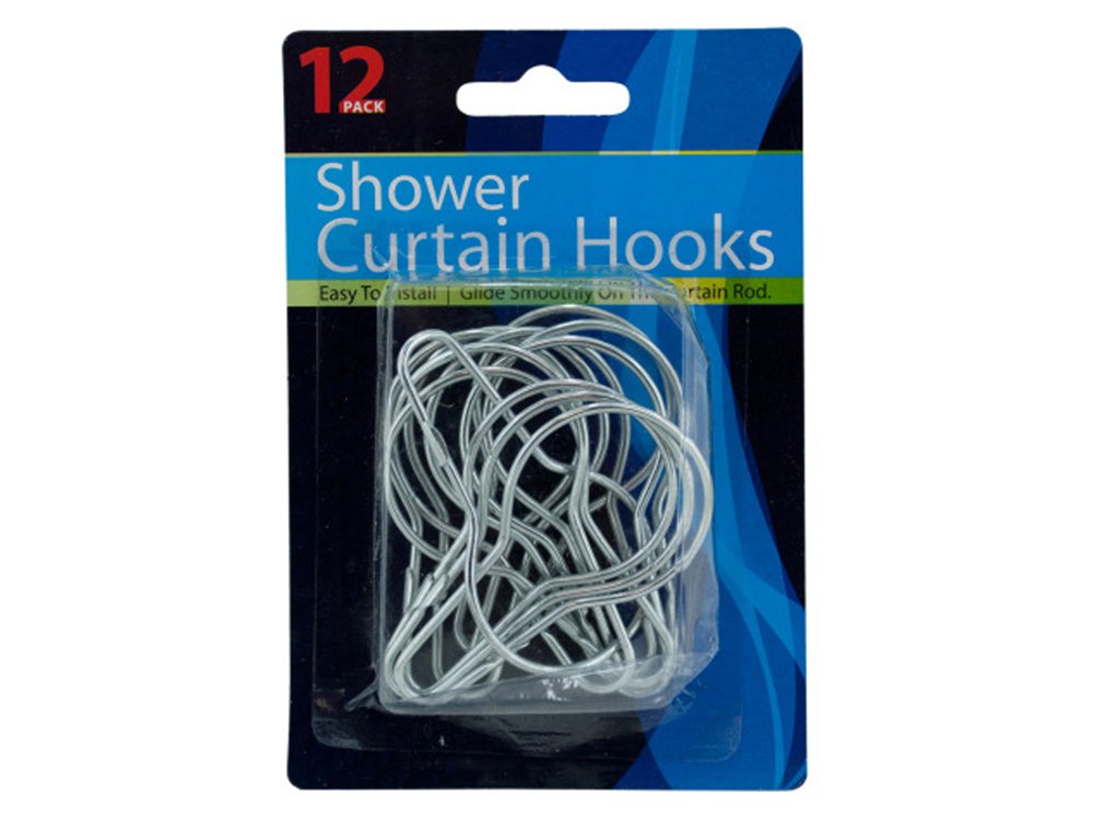 12-Piece Stainless Steel Shower Curtain Hooks - Rustproof & Durable Bathroom Accessories for Hanging Shower Liners - Perfect for Home, Hotel & Spa Use