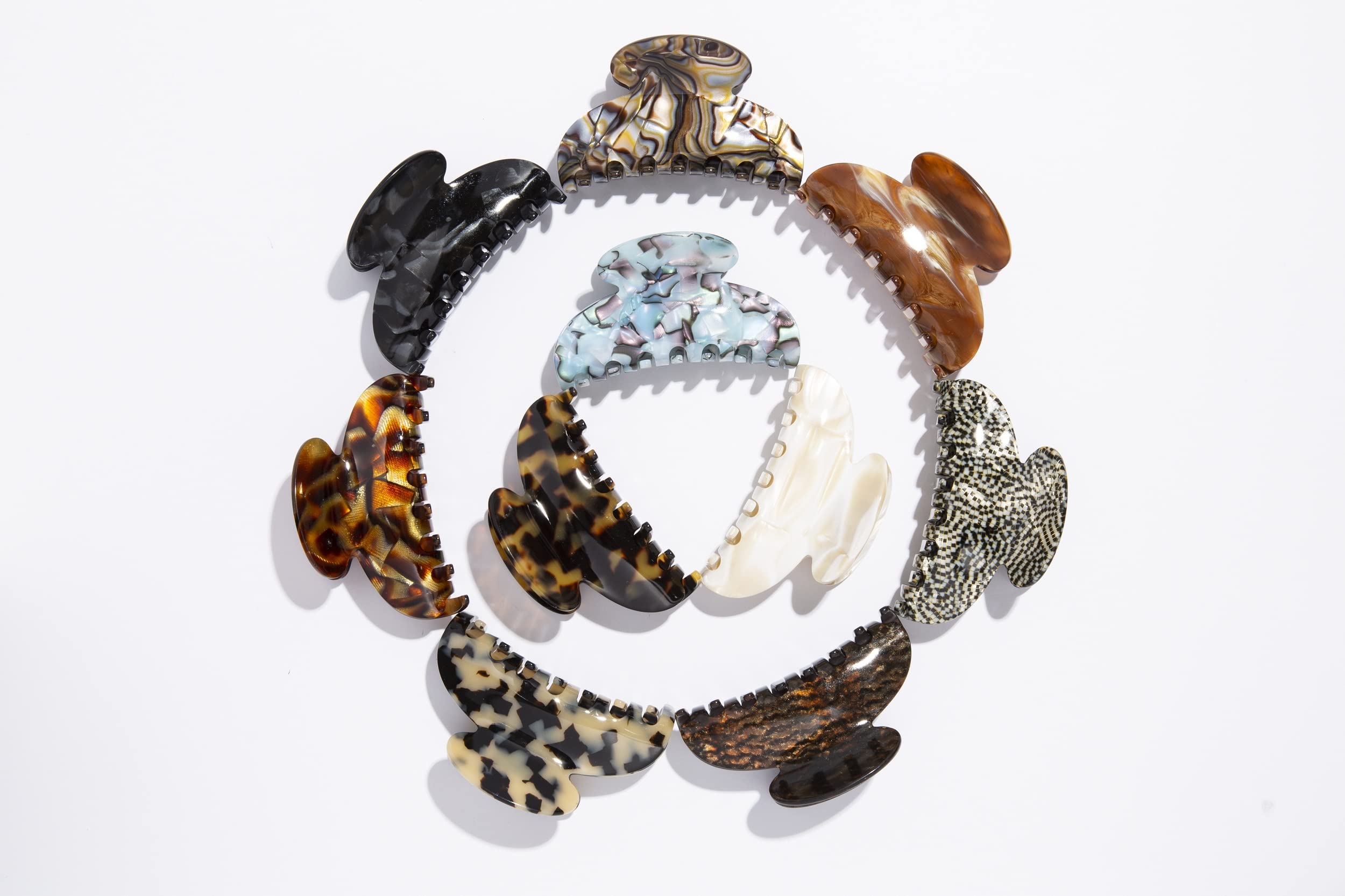 Luxury French Hair Claw Clip for Thick Hair - Acetate Hair Clips for Women - Medium Size Hair Accessories for African American Hair - Perfect for Work, Gym & Everyday Styling