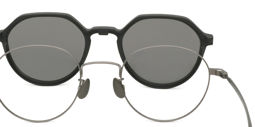 JINS x Snow Peak JINS Switch Titanium 017 Sunglasses - Lightweight Polarized Titanium Frame for Outdoor Activities, Hiking, and Travel