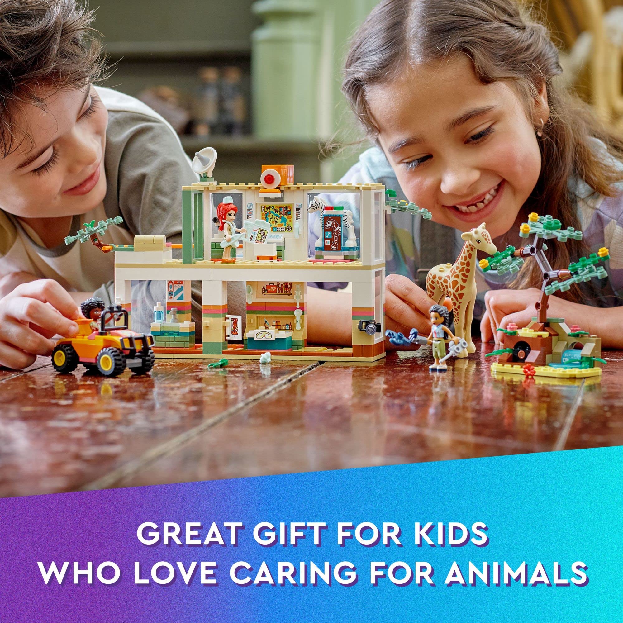 **LEGO Friends Mia's Wildlife Rescue Toy 41717 - Zebra & Giraffe Safari Animal Figures with 3 Mini Dolls | STEM Learning Toy, Birthday Gift for Kids Ages 7+ | Perfect for Creative Play & Animal Rescue Adventures**