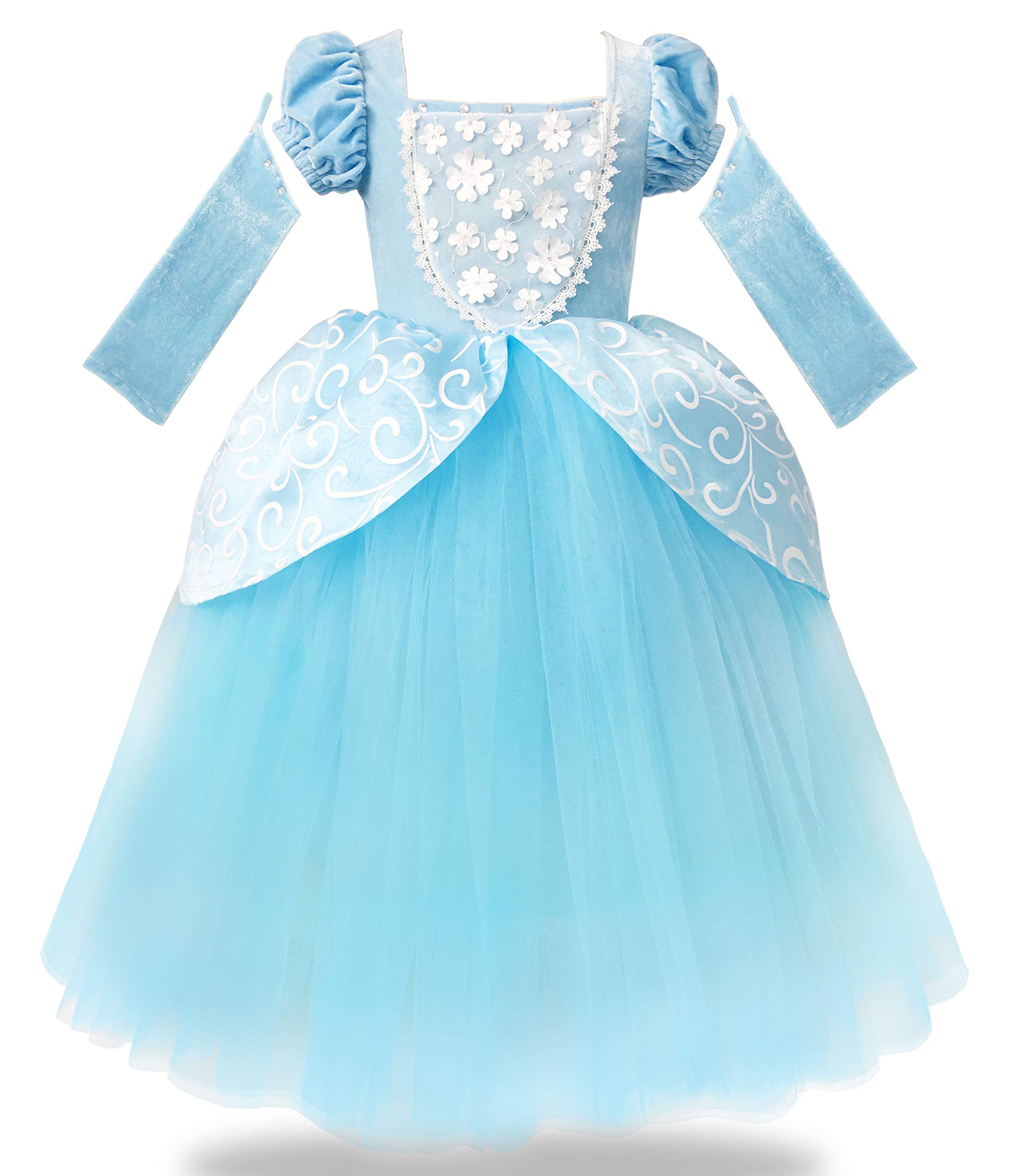 **Princess Dress for Girls - Elegant Birthday Party & Halloween Costume - Fairy Tale Cosplay Dress Up for Kids - Perfect for Dress-Up, Role Play & Special Events**