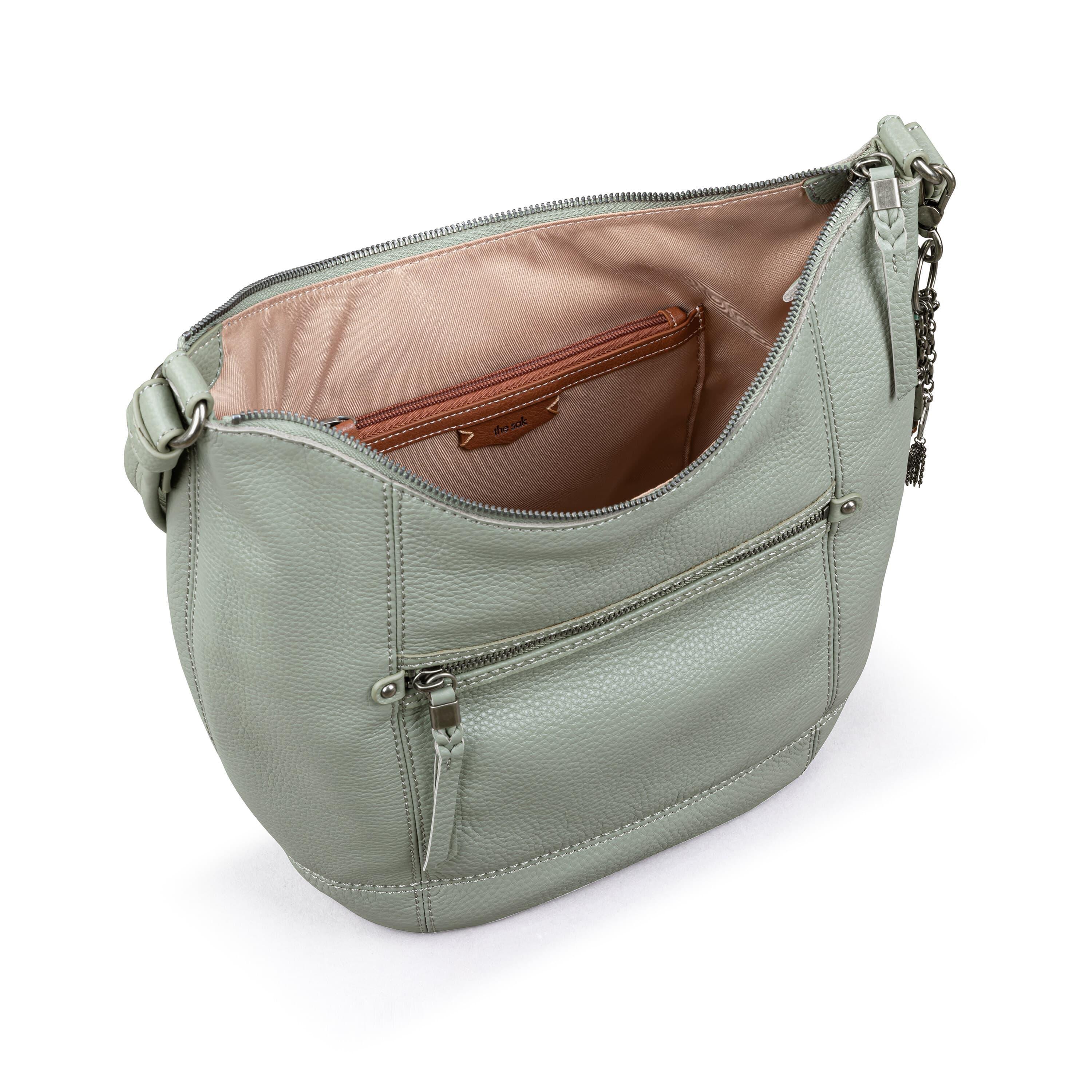 Sequoia Hobo Leather Shoulder Bag - Genuine Leather Meadow Green Handbag for Women - Perfect for Work, Travel & Everyday Use