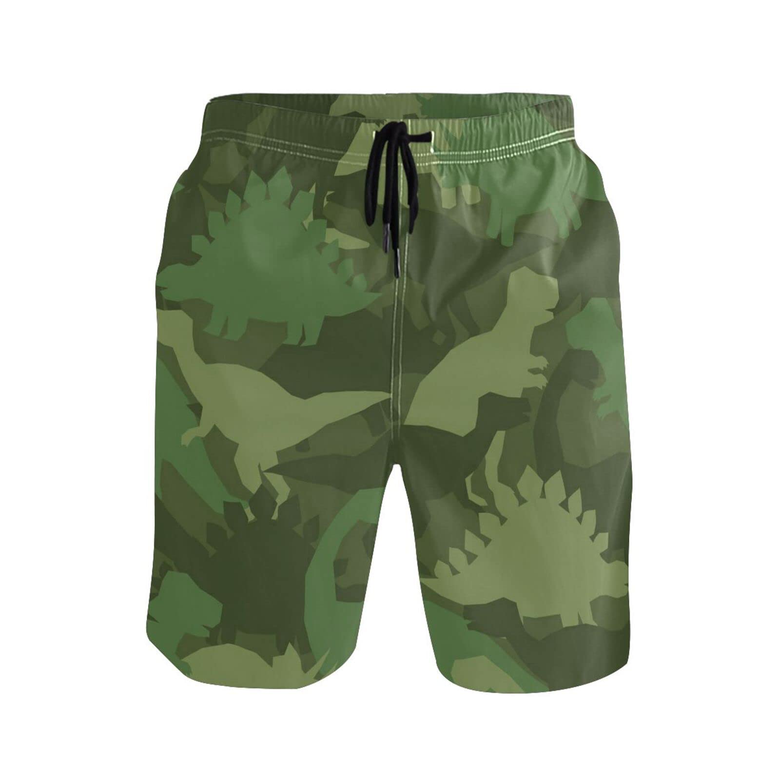Men's Quick-Dry Camouflage Swim Trunks with Pockets - Comfortable Beach Shorts & Bathing Suits for Swimming, Surfing, Vacation & Outdoor Activities