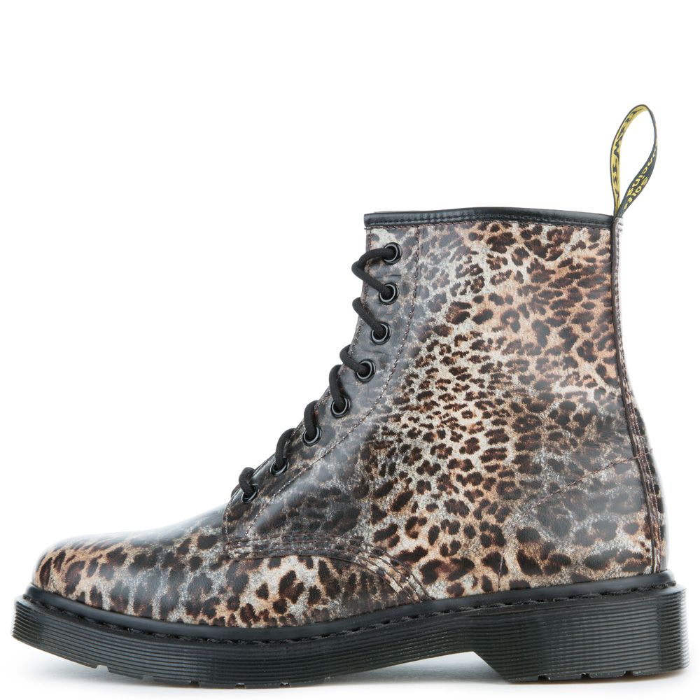 Dr. Martens 1460 Leopard Print Smooth Leather Ankle Boots for Women - Fashion Punk Rock Style Lace-Up Booties for Casual Wear & Street Style Outfits
