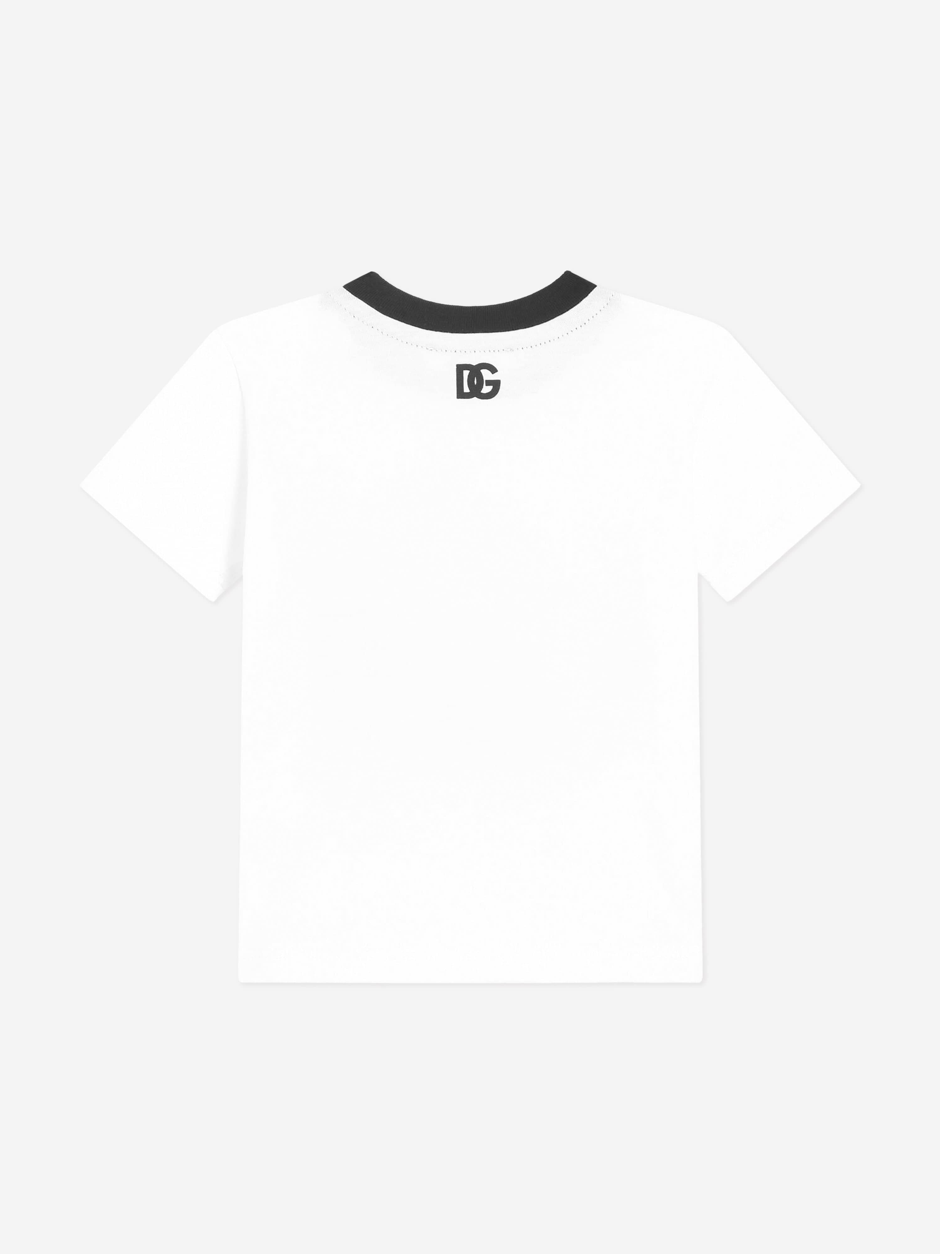 Baby Boys Logo T-Shirt in White - Soft Cotton Short Sleeve Tee for Toddlers | Perfect for Playdates, Daycare & Family Photos