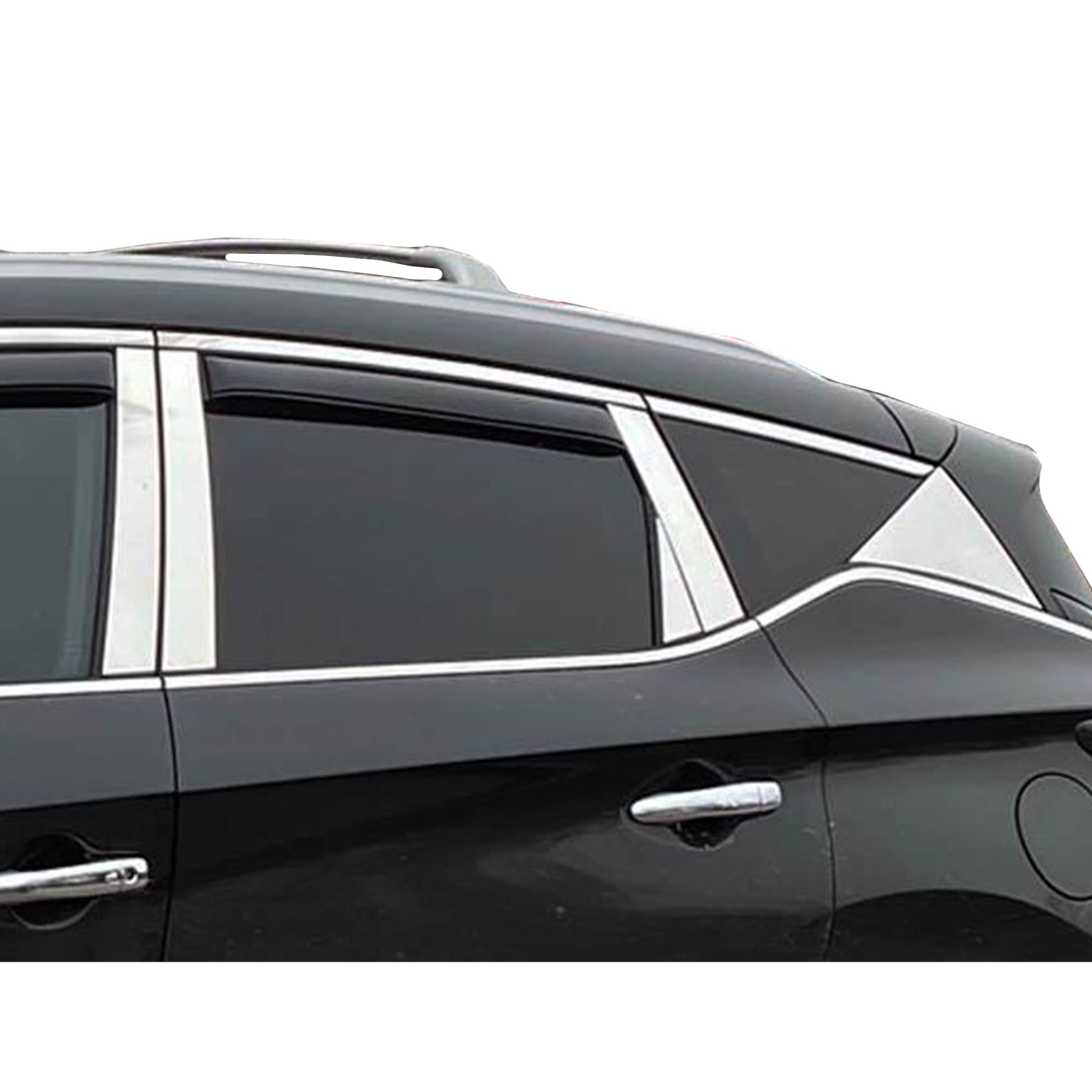 2015-2020 Nissan Murano 10-Piece Stainless Steel Pillar Post Trim Kit - Includes Rear Pillar Triangle & Rear Triangle Cover (PP15593) | Durable Exterior Protection & Stylish Upgrade for SUV